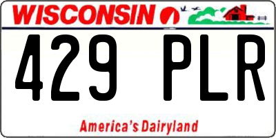 WI license plate 429PLR