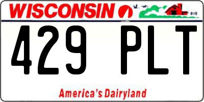 WI license plate 429PLT