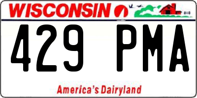 WI license plate 429PMA