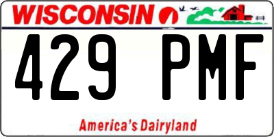 WI license plate 429PMF