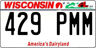 WI license plate 429PMM