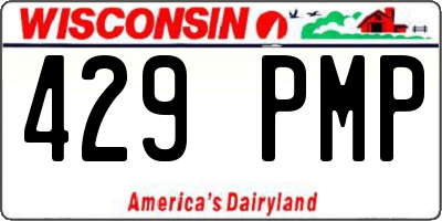 WI license plate 429PMP