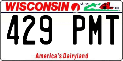 WI license plate 429PMT