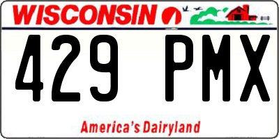 WI license plate 429PMX