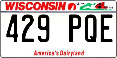 WI license plate 429PQE
