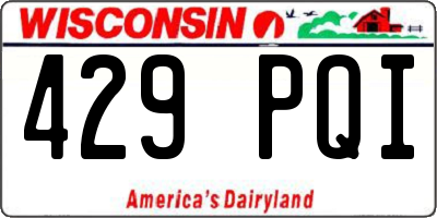 WI license plate 429PQI