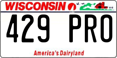 WI license plate 429PRO