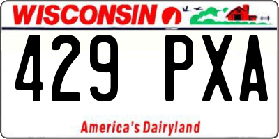 WI license plate 429PXA