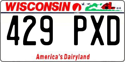 WI license plate 429PXD