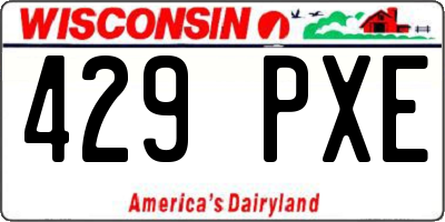 WI license plate 429PXE