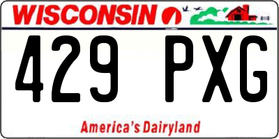 WI license plate 429PXG