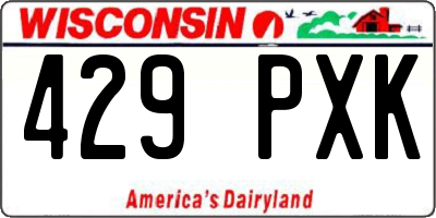 WI license plate 429PXK