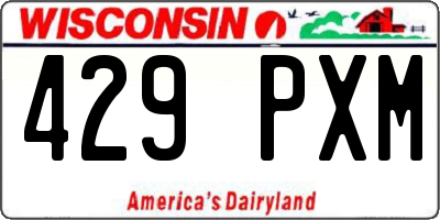 WI license plate 429PXM