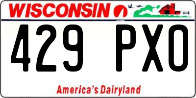 WI license plate 429PXO