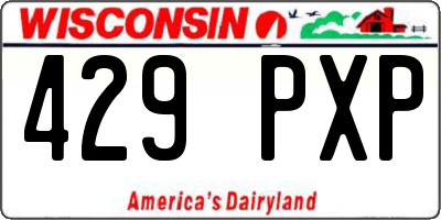 WI license plate 429PXP
