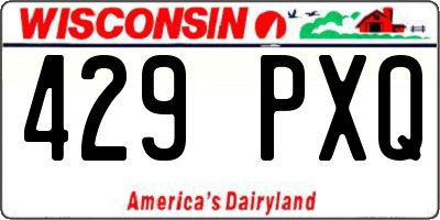 WI license plate 429PXQ