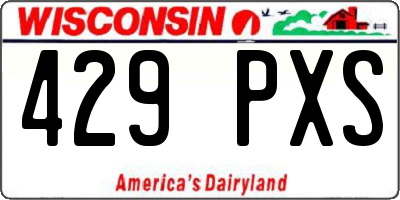 WI license plate 429PXS