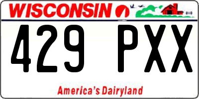 WI license plate 429PXX