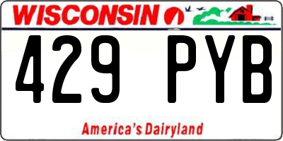 WI license plate 429PYB
