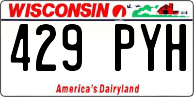 WI license plate 429PYH