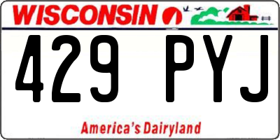 WI license plate 429PYJ