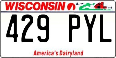 WI license plate 429PYL