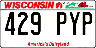 WI license plate 429PYP