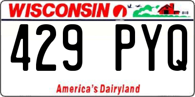 WI license plate 429PYQ