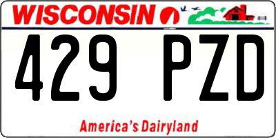 WI license plate 429PZD