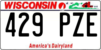 WI license plate 429PZE