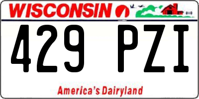 WI license plate 429PZI