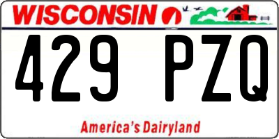 WI license plate 429PZQ
