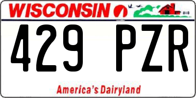 WI license plate 429PZR