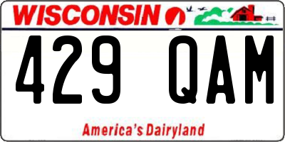 WI license plate 429QAM