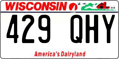 WI license plate 429QHY