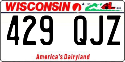 WI license plate 429QJZ