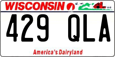 WI license plate 429QLA