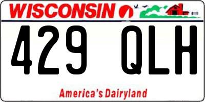 WI license plate 429QLH