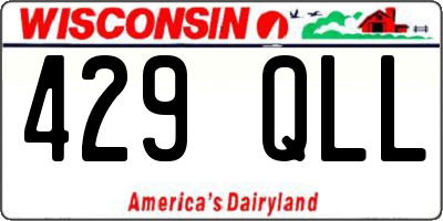 WI license plate 429QLL