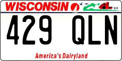 WI license plate 429QLN