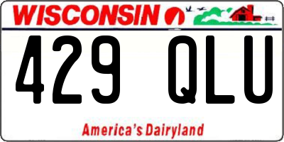 WI license plate 429QLU