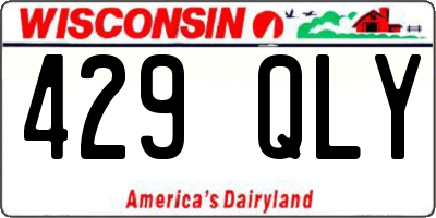 WI license plate 429QLY