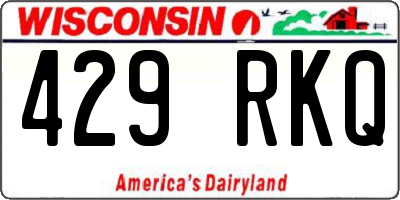 WI license plate 429RKQ
