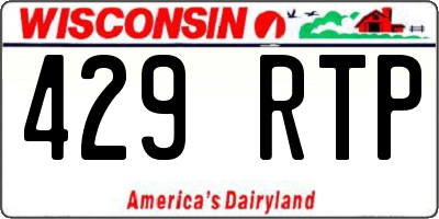 WI license plate 429RTP