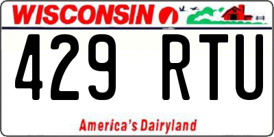 WI license plate 429RTU