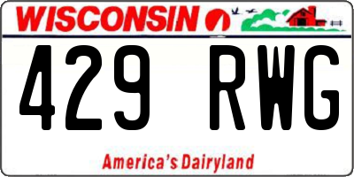 WI license plate 429RWG
