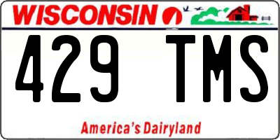 WI license plate 429TMS