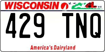 WI license plate 429TNQ