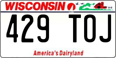 WI license plate 429TOJ