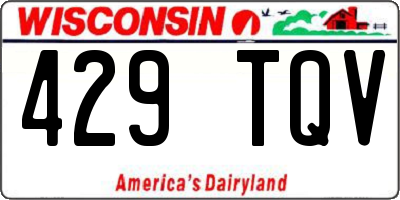 WI license plate 429TQV